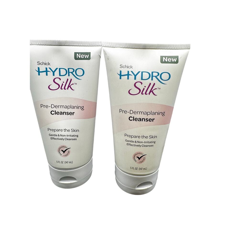 NWT SET OF 2 Schick HydroSilk Pre-Dermaplaning Cleanser 5oz EACH